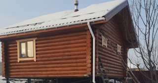 Баня из оцилиндрованного бревна под ключ в Большом Камне - от 135370 рублей